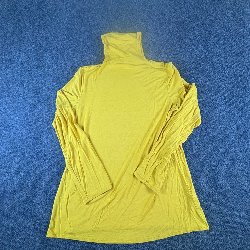 Eimin Shirt Top‎ Womens 3XL Yellow Rayon Stretch Long Sleeve Turtleneck Pullover